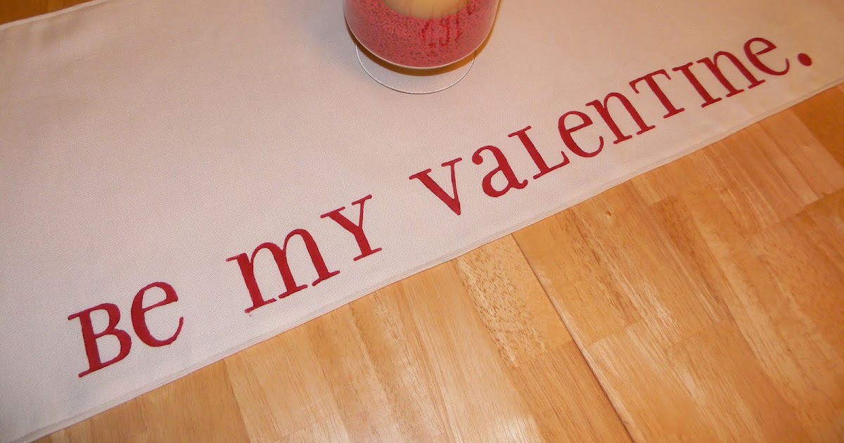 IT’S ALL GOOD.: {stamped Valentine table runner}