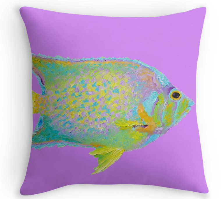 Jan Matson Etsy Art Tropical Fish Painting For Kitchen Or Coastal