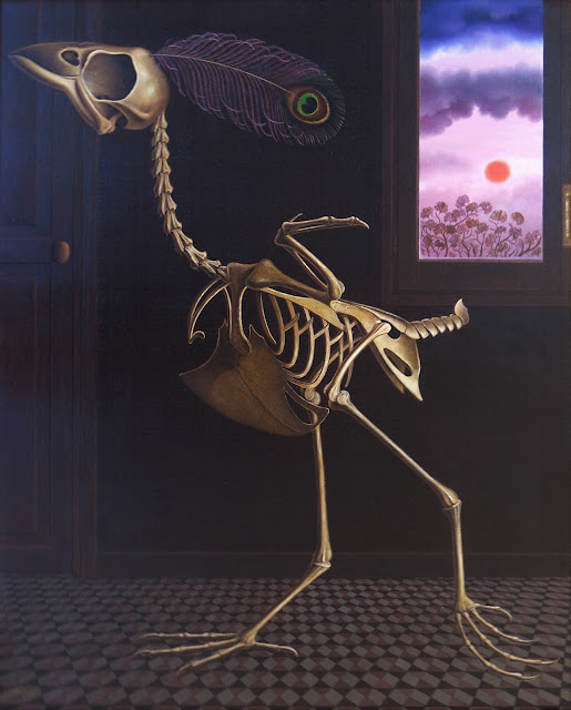 Gervasio Gallardo surrealist painting skeleton