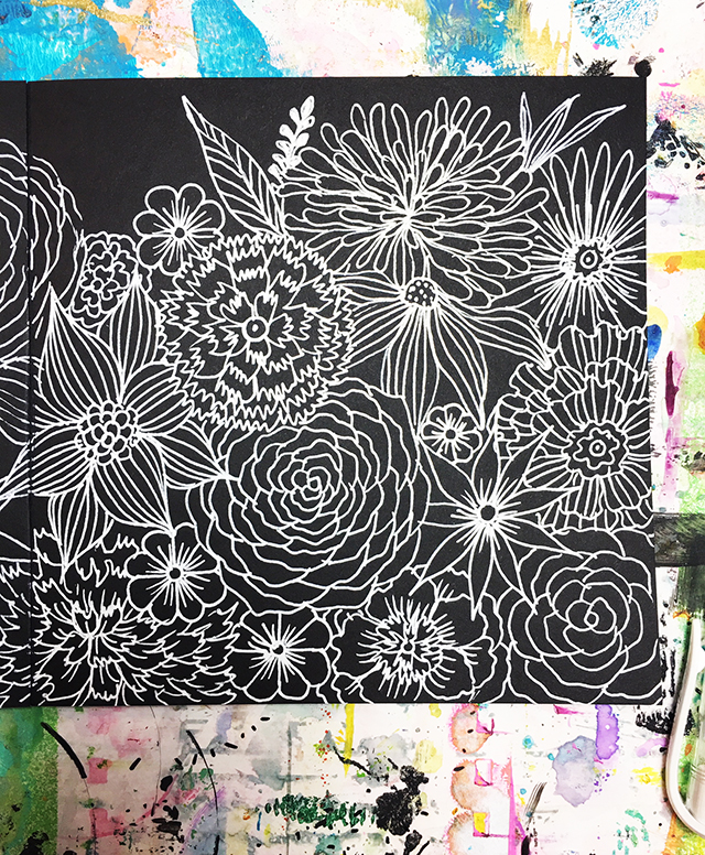 a peek inside my process: black and white doodles