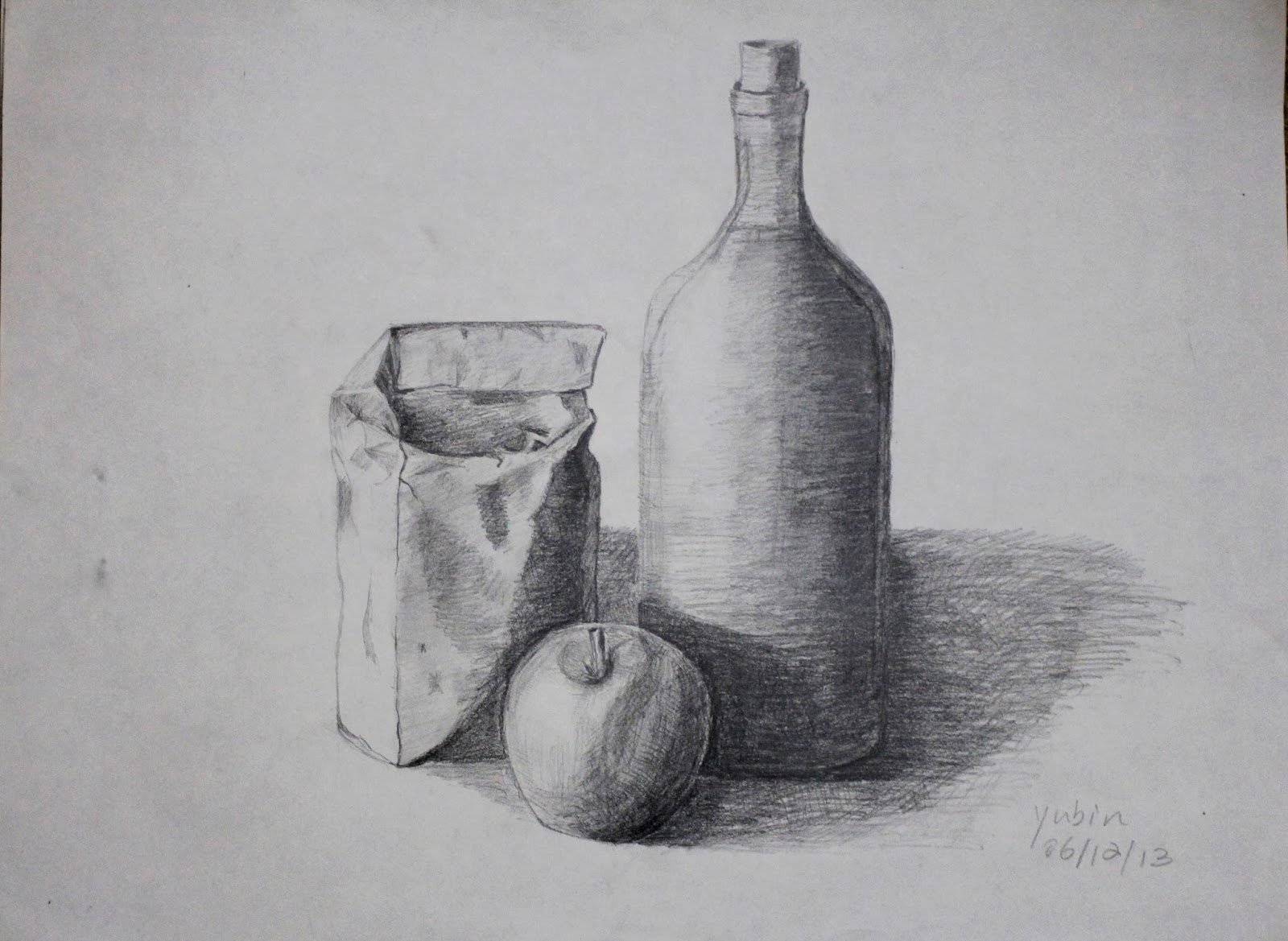 Artist Day 1 to Day 100 Day 2 Still life, pencil 18X24