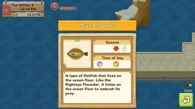 Cara Mendapatkan Olive Flounder Harvest Moon: Light of Hope