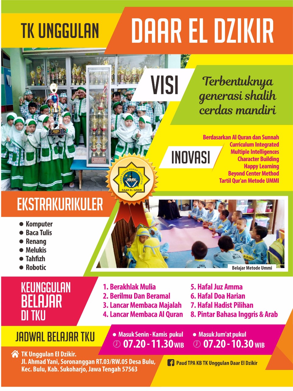 TK UNGGULAN - PAUD Terpadu El Dzikir - Mencetak Generasi Sholih,Ceria