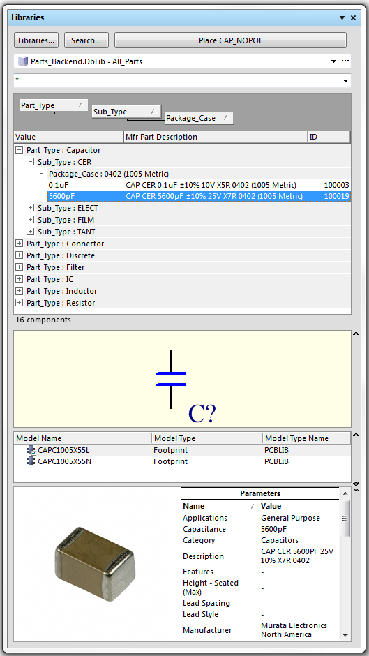 Parts Supplier Information