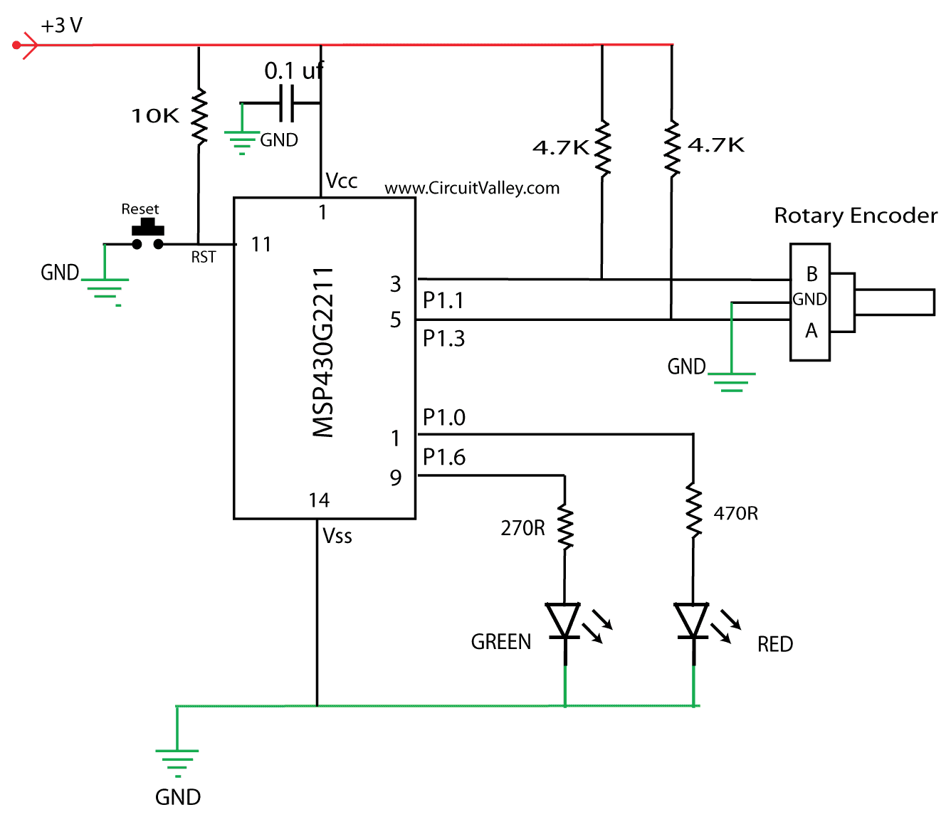 Embedded Engineering : Rotary Encoder Interfacing With MSP430 LaunchPad