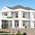 Colonial type sloping roof house
