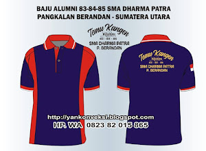 BAJU KAOS ALUMNI SMA SMA DHARMA PATRA PANGKALAN BERANDAN SUMUT