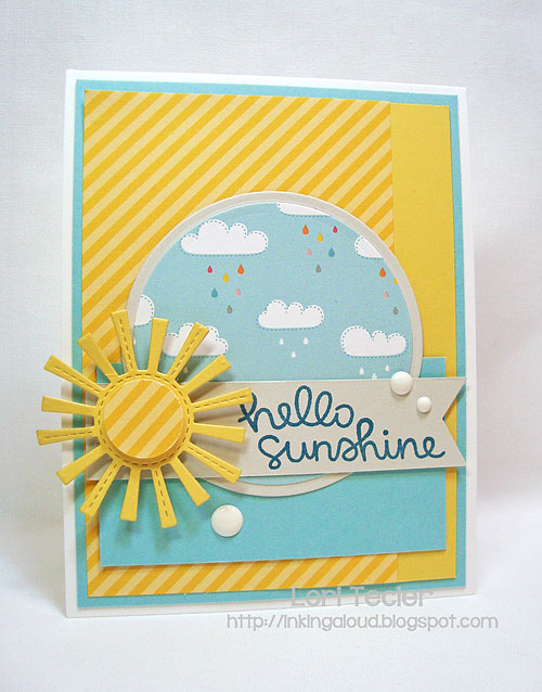Hello Sunshine-designed by Lori Tecler-Inking Aloud-stamps and dies from Lawn Fawn