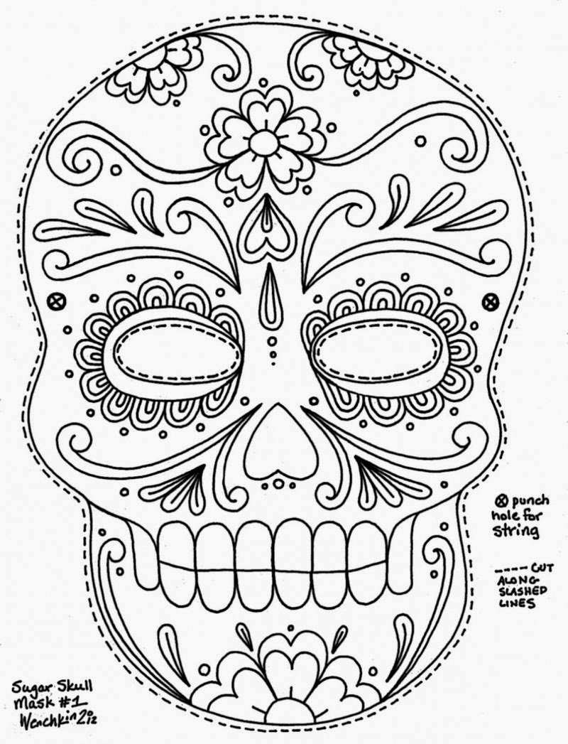 Molde de Máscara de Catrina para Imprimir Gratis. - Ideas y material gratis  para fiestas y celebraciones Oh My Fiesta!