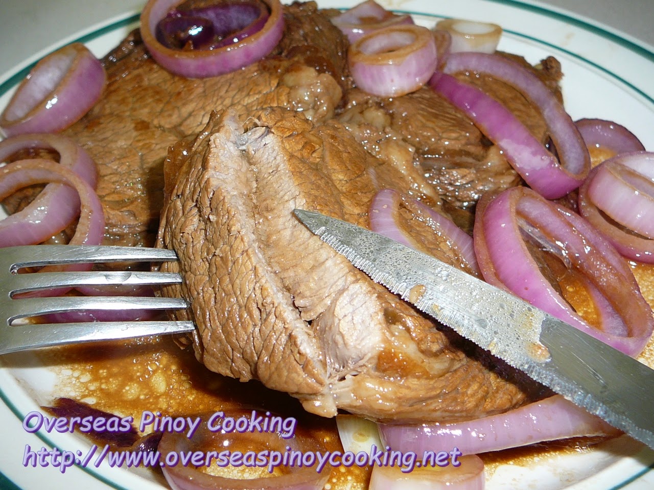 Beef Sirloin Steak, Bistek Style