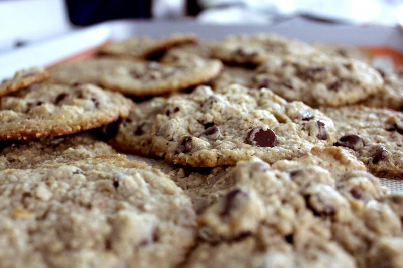 Eggless Oatmeal Chocolate Chip Cookies Fresh from the...