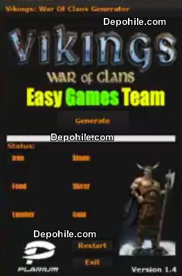 Vikings War of Clans (PC) Altın,Yemek Trainer Hilesi 2018