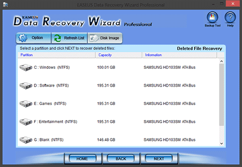EASEUS Data Recovery Wizard Screenshot