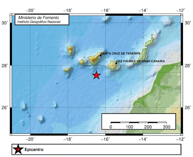 Nuevo terremoto Atlántico Canarias, 16 abril