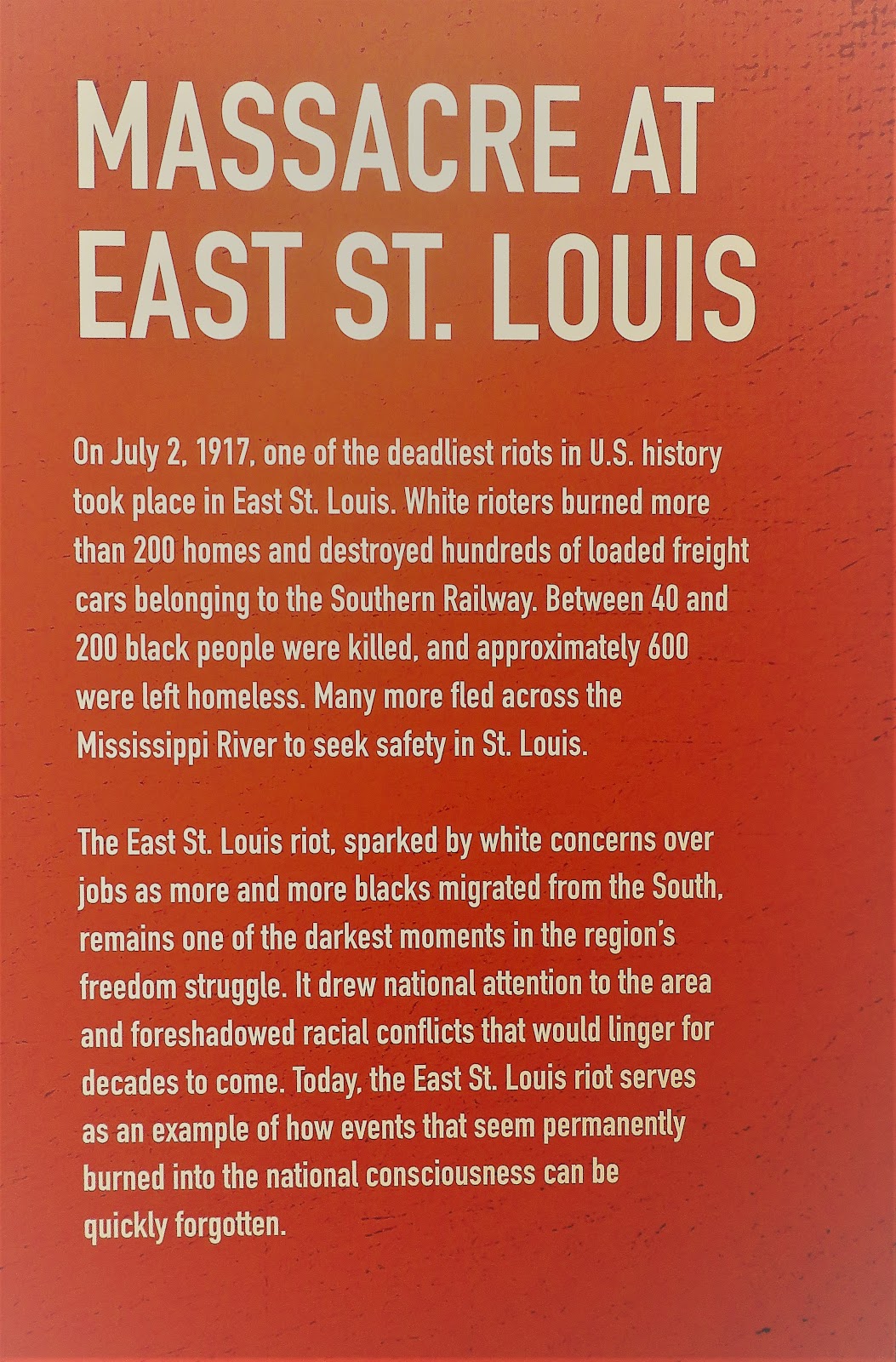 Living Rootless St. Louis History Museum 1 in Civil Rights Exhibit