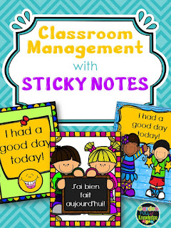 Classroom management tips for positive behavior using Post-It Notes