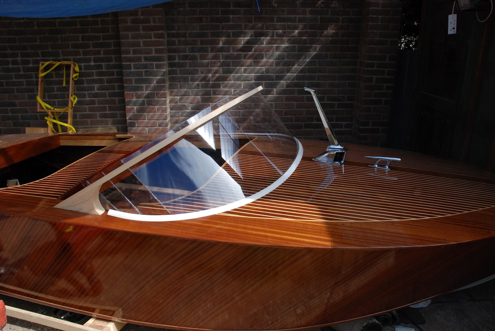 my wooden speed boat build Boat Windshield