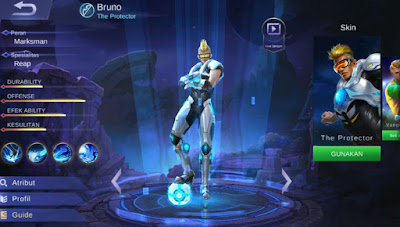 Tips dan Trik Menggunakan Hero Bruno di Mobile Legend Bang Bang Beserta Buildnya