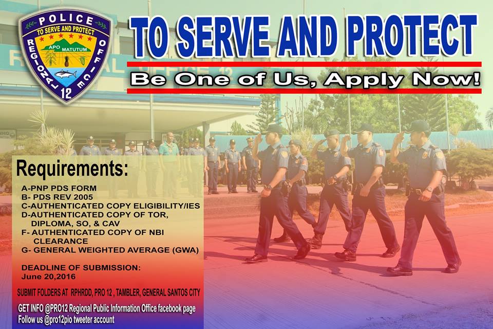PNP Need more Police Officers for Gensan and Cotabato City. Know how to apply. Exam News