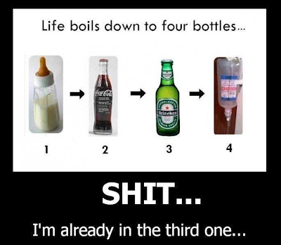 Life Boil Down To Four Bottles-Funny-Image