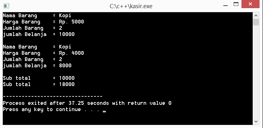 Informasi Teknologi: MACAM-MACAM CONTOH PROGRAM BAHASA C, C++, DAN JAVA