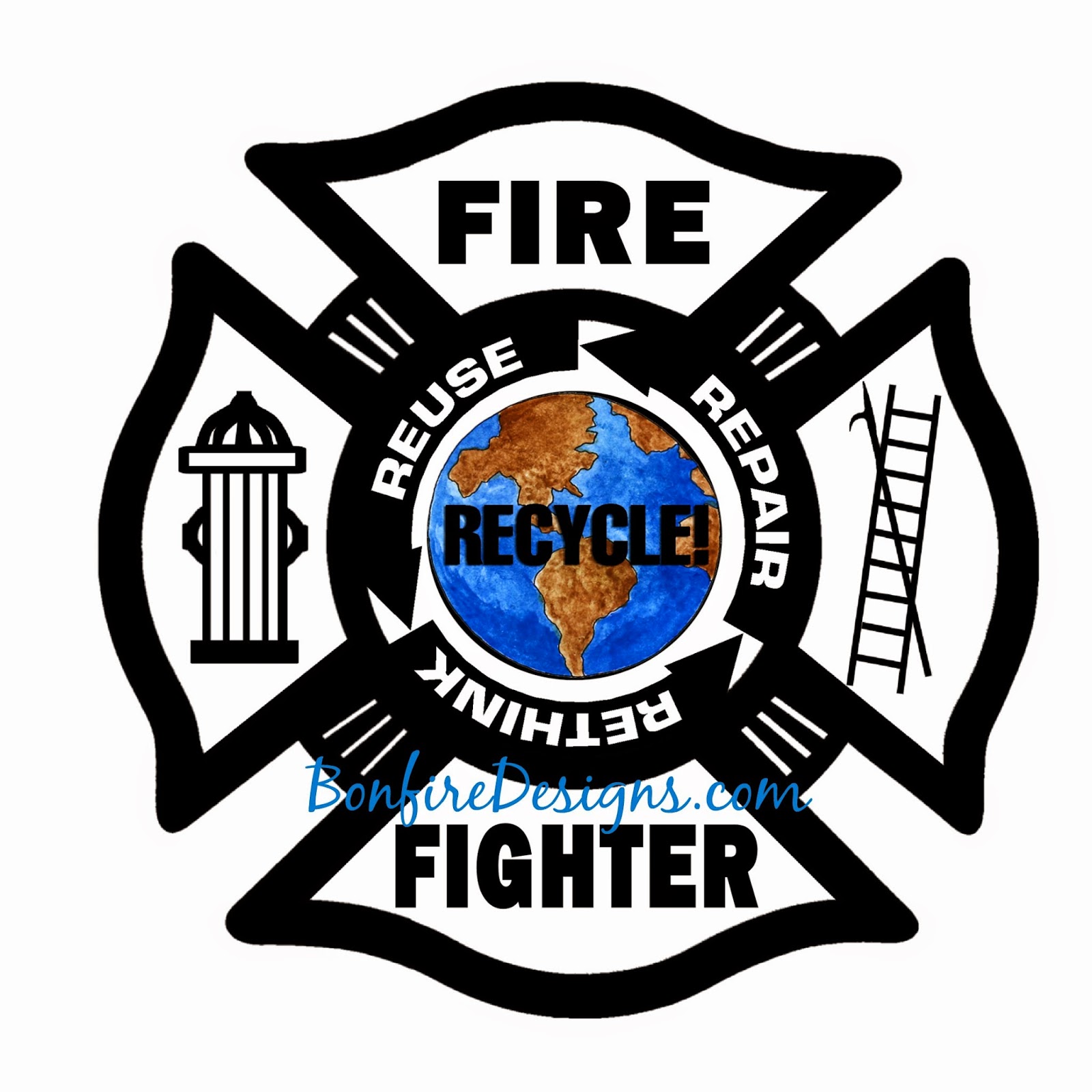  Firefighter Recycle Green Energy Logo Shirts and Gift Ideas