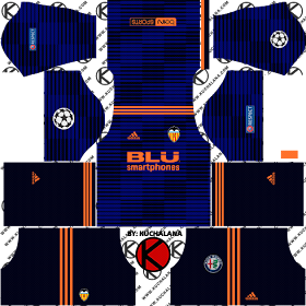 Valencia CF 2018/19 UCL Kit - Dream League Soccer Kits