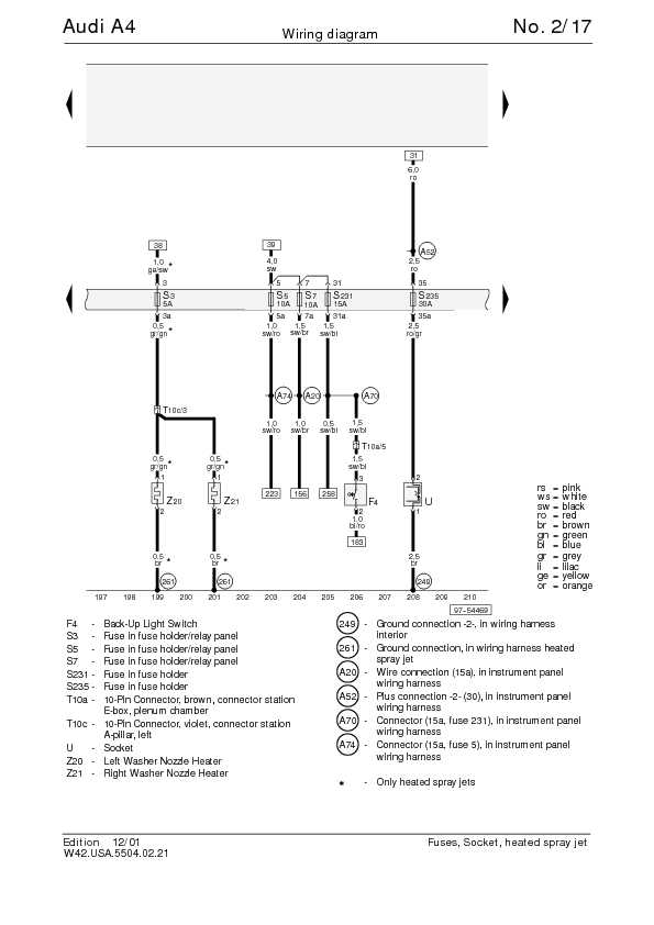 The Audi A4 Complete Wiring Diagrams | Schematic Wiring ... audi a4 tailight wiring diagram 