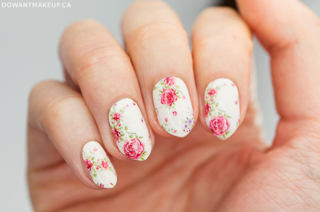 Born Pretty vintage rose floral nail wraps