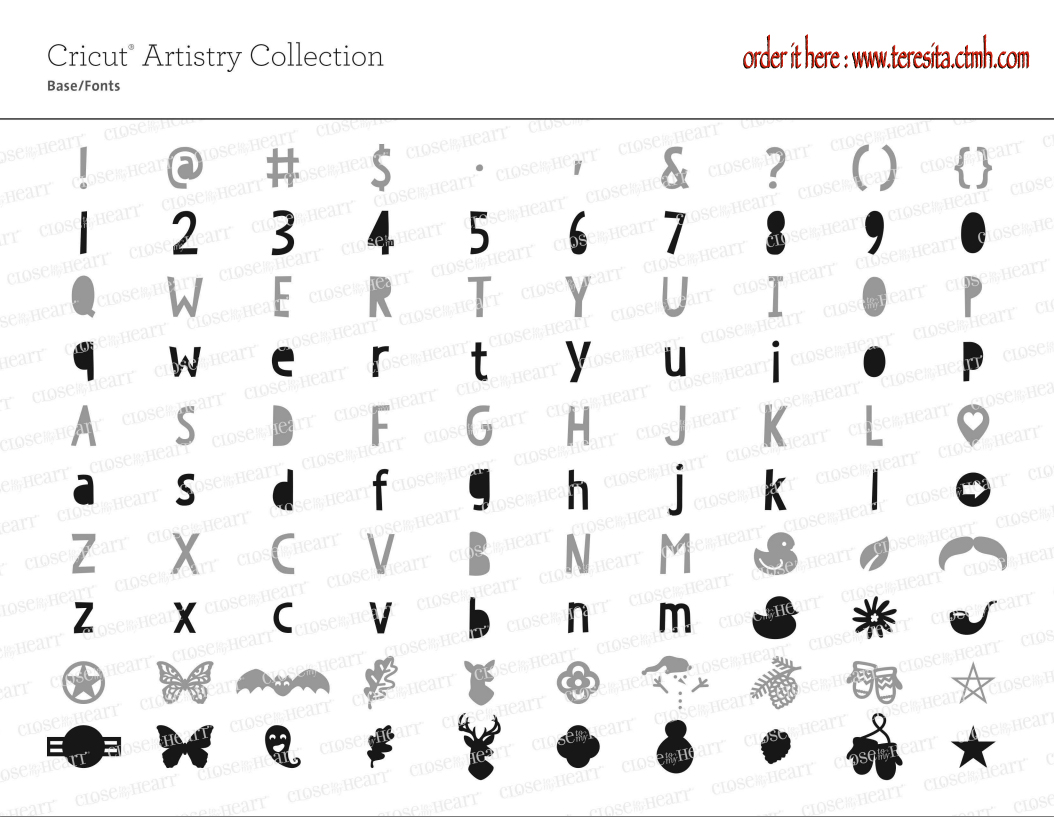 New Artistry Cricut Cartridge from Close to My Heart.