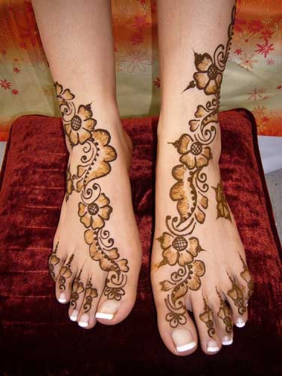 Mehndi style Arabic Mehndi Designs for Feet