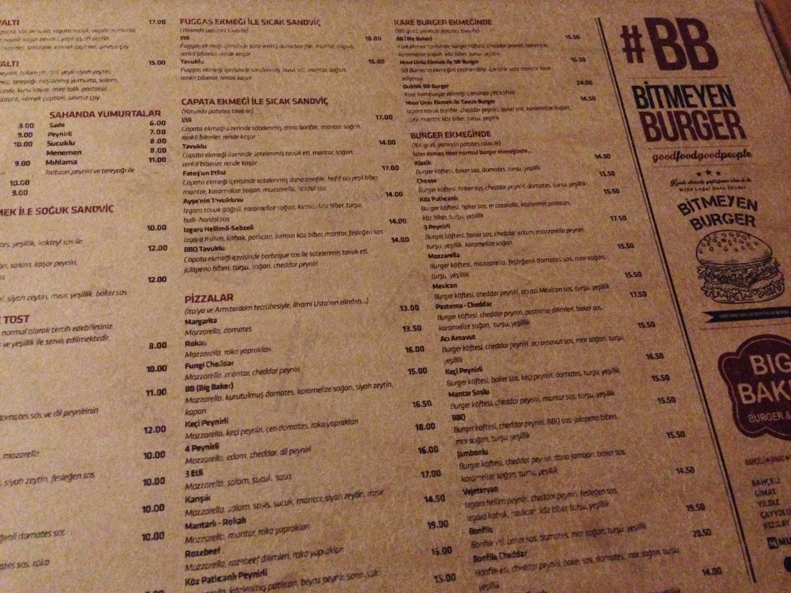 Gezi, Yemek, Gurme Big Baker