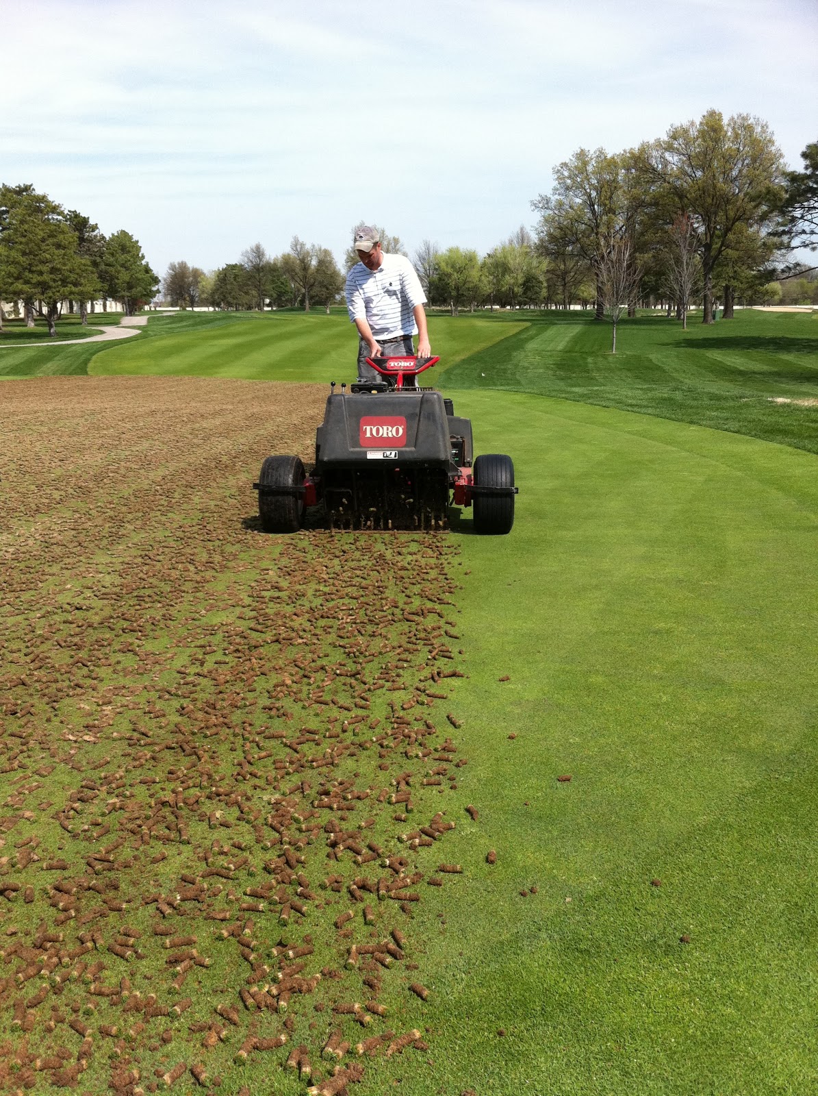 Wichita Country Club Golf Course Management: Aerification in Pictures