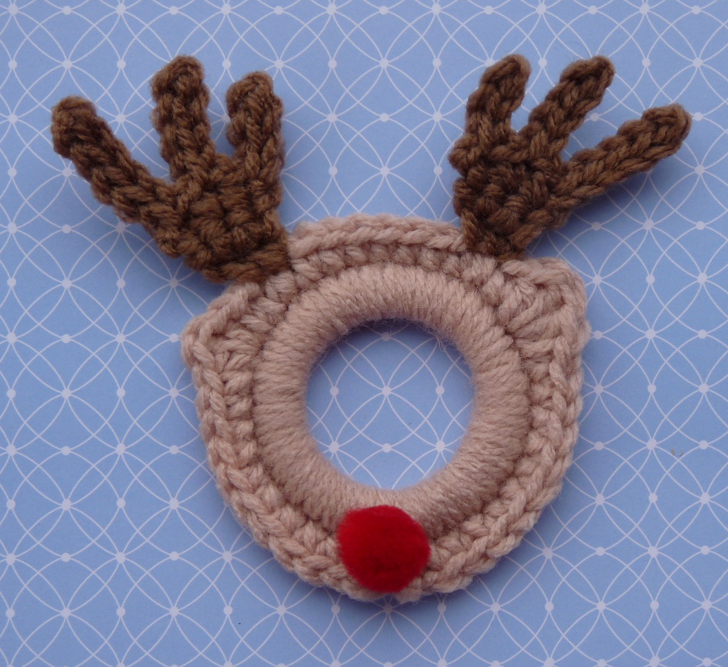 Whiskers & Wool Rudolph the Red Nose Ring Ornament