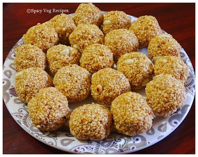 Til Ke Ladoo-Sesame Candy (step by step with photo) Til -Ke-Ladoo-Sesame-Candy-veg-recipes-