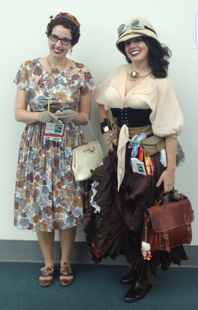 Gail Carriger at Comic Con 2012 Outfits ~ Day Two Flowered Day Dress