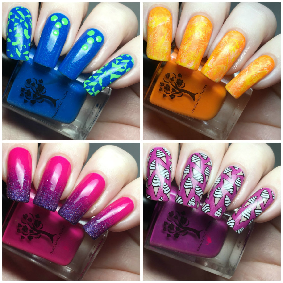A Certain Becca Nails Danglefoot Nail Polish 2018 Neons Nail Art