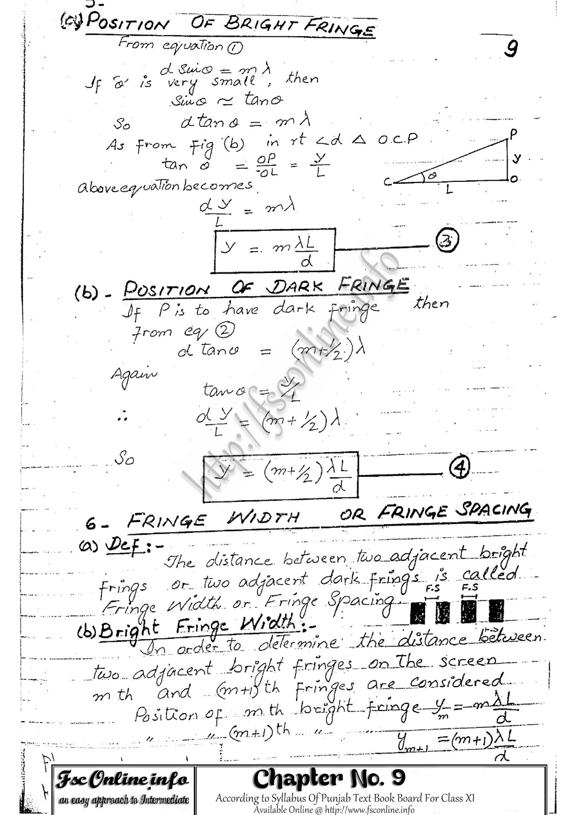 Physics Practicals CHAPTER 9 (PHYSICAL OPTICS)