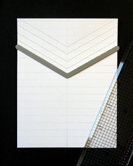 Sunny Studio Stamps: Fishtail Banners II Stitched Chevron Card Tutorial