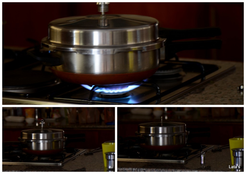 Flavours and Tastes Dhal kalbeliya and cooking that in my Indian pressure cooker that did not