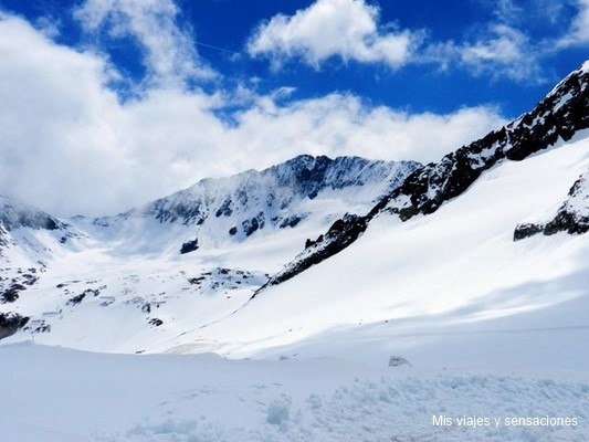 Estación de esquí, Stubaier-Gletscher, Pico Eisgrat, Tirol, Austria