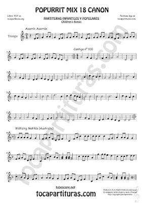  Partitura de Trompa y Corno Francés en Mi bemol Mix 2 Sheet Music for French Horn Music Scores