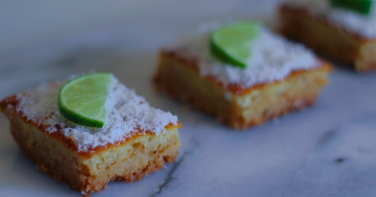 Sugarfree lime bars (suikervrije limoenrepen)