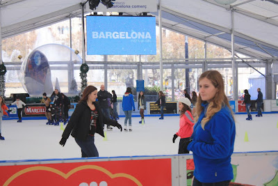 Bargelona ice skating rink in Barcelona