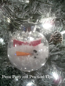 A melted snowman ornament 