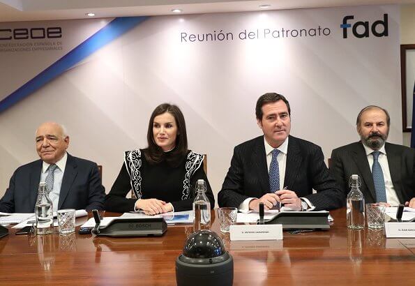 Queen Letizia attended the meeting of Board of Trustees of Help Foundation Against Drug Addiction