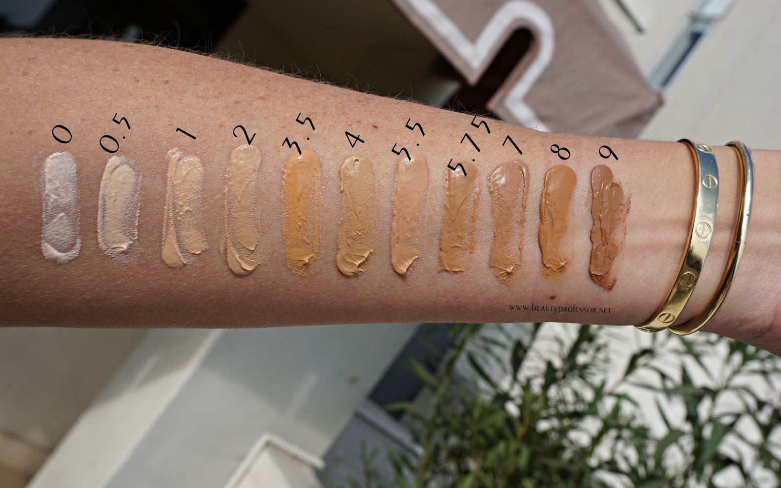 armani face fabric foundation swatches