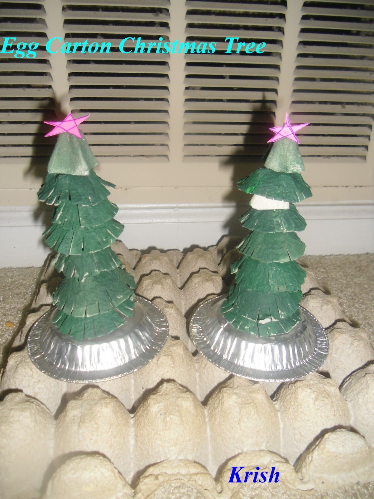 Kids Art and Craft Activities Egg Carton Christmas Tree