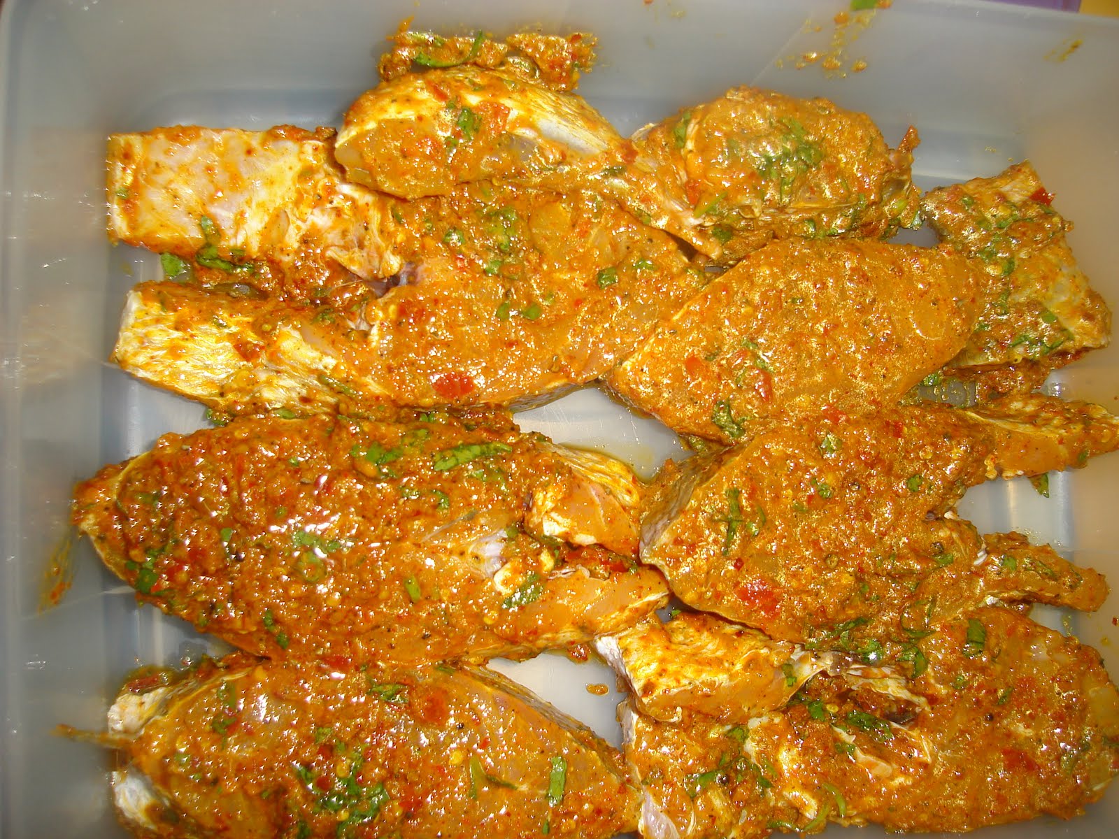 Moms gujarati food recipes Marinated Masala Fish