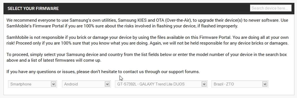 Veja como baixar qualquer Firmware de um Samsung
